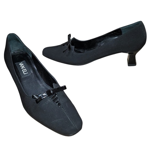 Van Eli Shoes - Van Eli Women Square Toe Spool Heel Pumps Work Events Minimalist 7N Goth Witchy